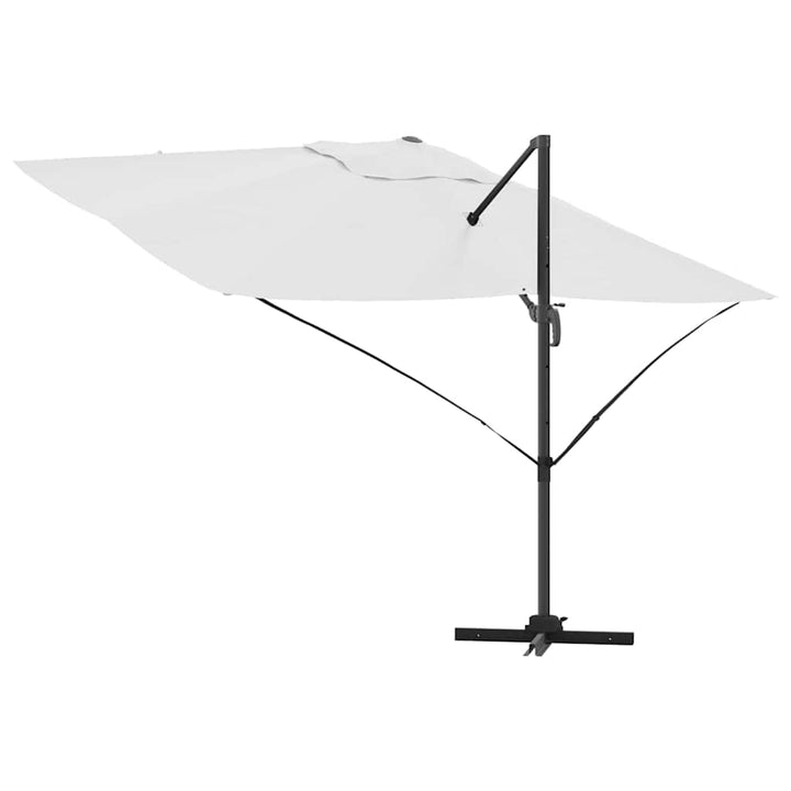Parasol Sandfarvet 351 x 250 x 260 cm Polyester og Aluminium