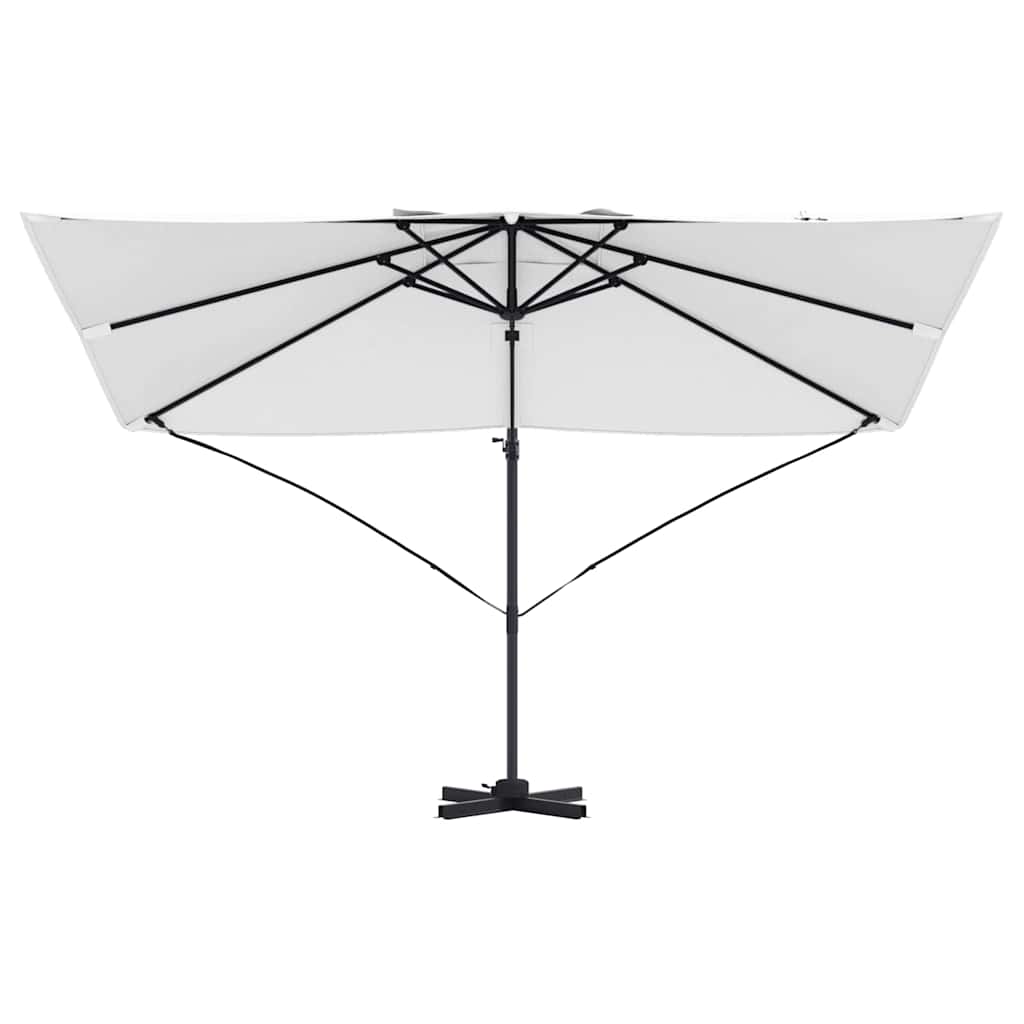 Parasol Sandfarvet 351 x 250 x 260 cm Polyester og Aluminium