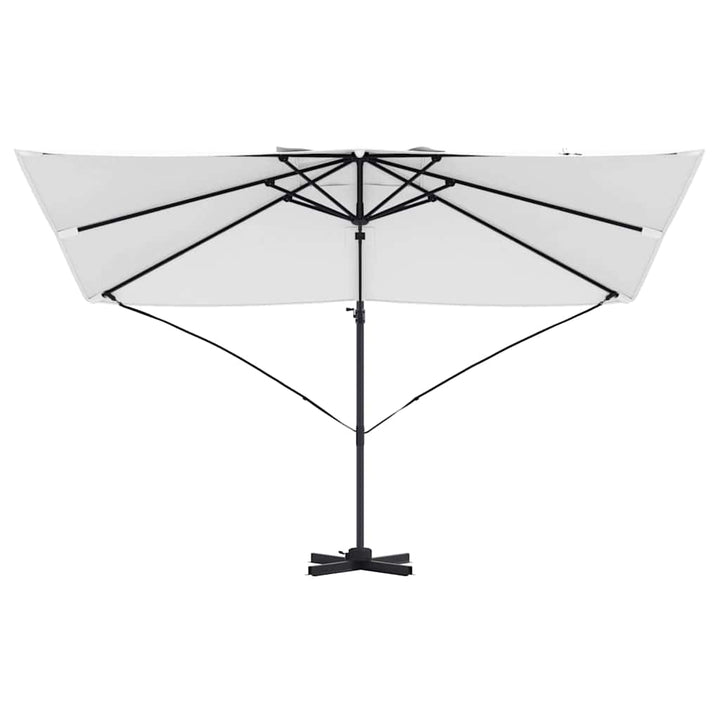 Parasol Sandfarvet 351 x 250 x 260 cm Polyester og Aluminium