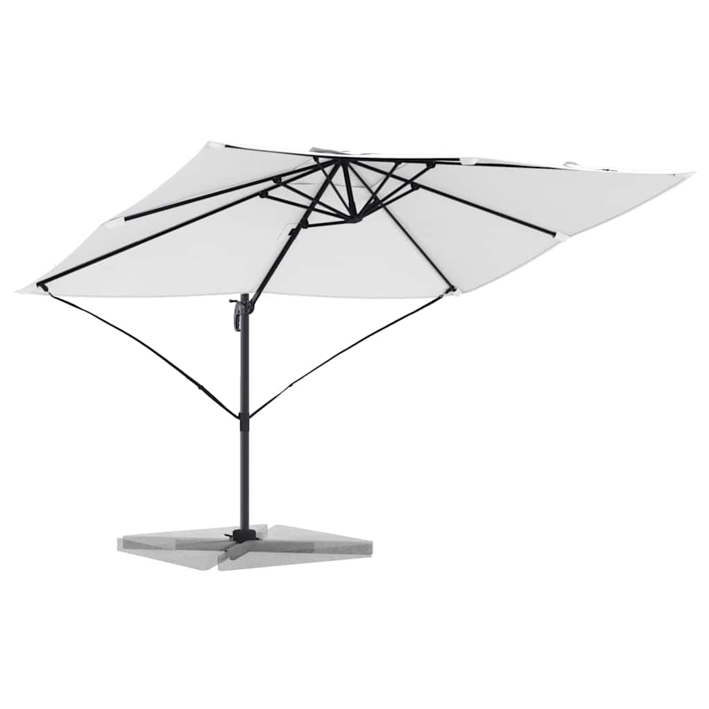 Parasol Sandfarvet 351 x 250 x 260 cm Polyester og Aluminium