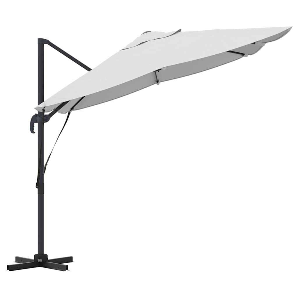 Parasol Sandfarvet 351 x 250 x 260 cm Polyester og Aluminium
