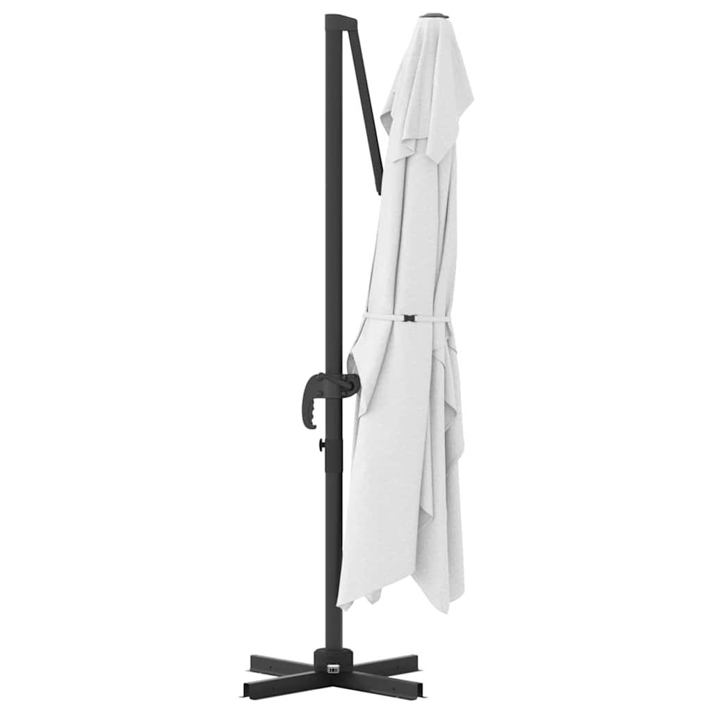 Parasol Sandfarvet 351 x 250 x 260 cm Polyester og Aluminium