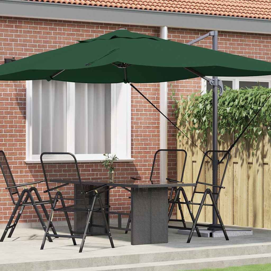 Parasol Grøn 351 x 250 x 260 cm Polyester og Aluminium