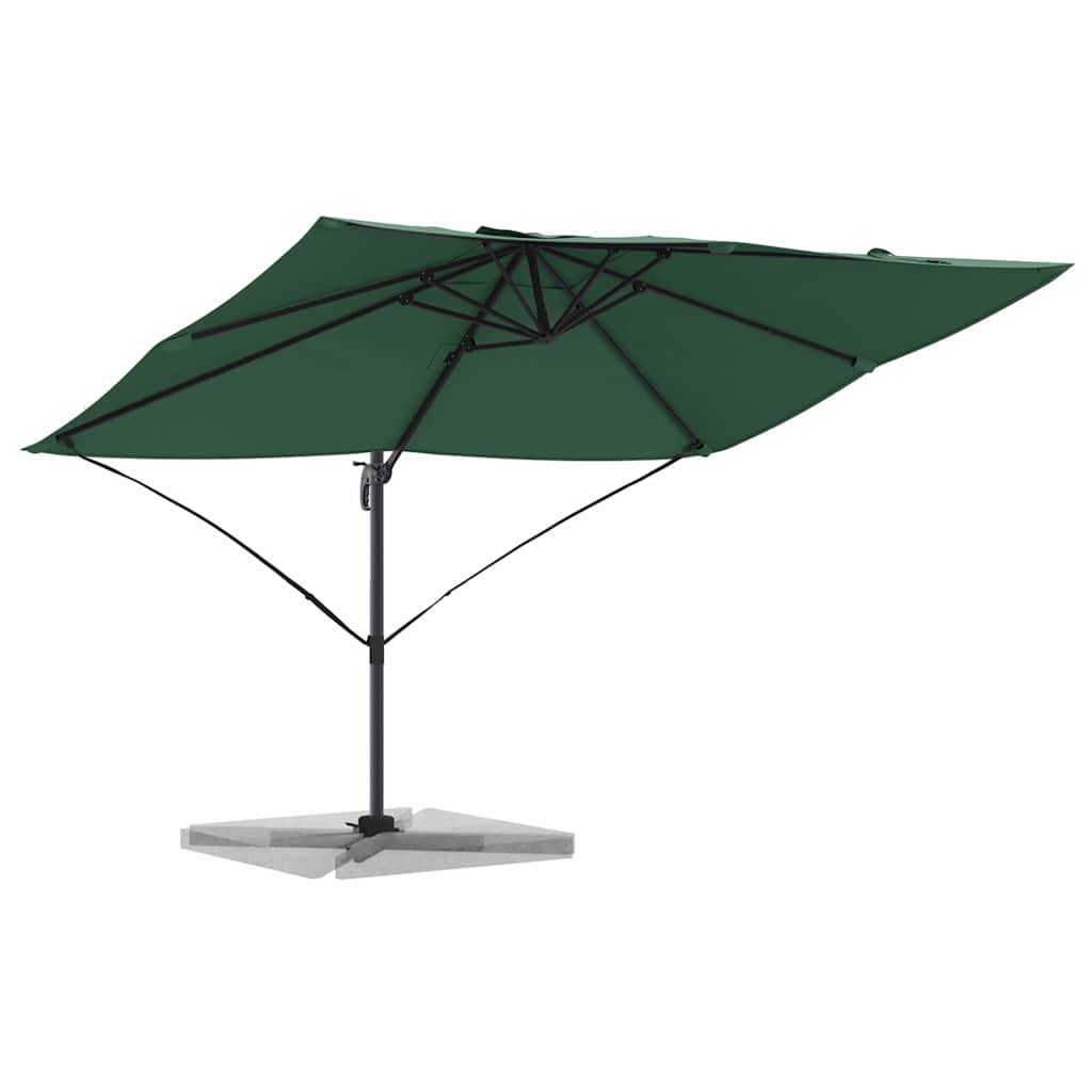 Parasol Grøn 351 x 250 x 260 cm Polyester og Aluminium