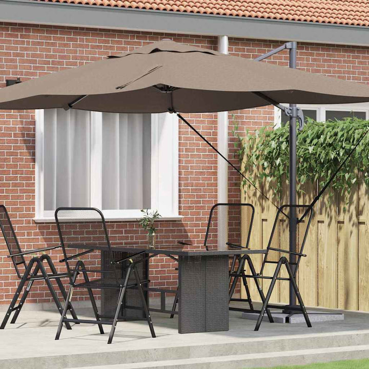 Parasol Gråbrun 351 x 250 x 260 cm Polyester og Aluminium