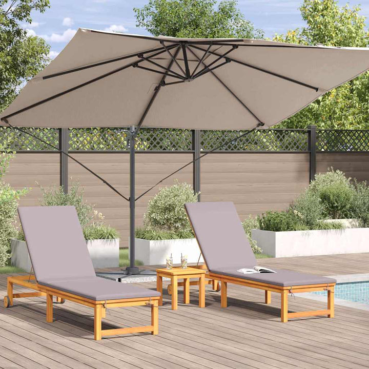 Parasol Gråbrun 351 x 250 x 260 cm Polyester og Aluminium
