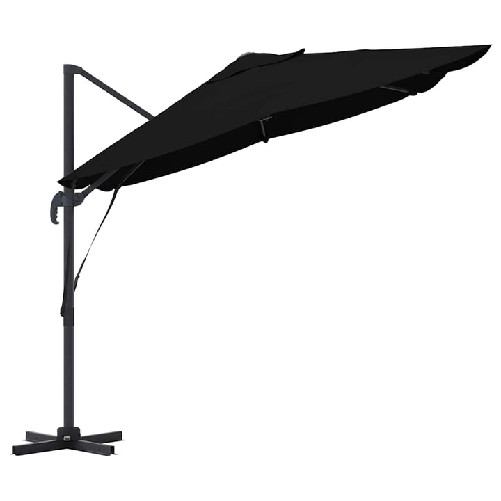 Parasol Sort 351 x 250 x 260 cm Polyester og Aluminium