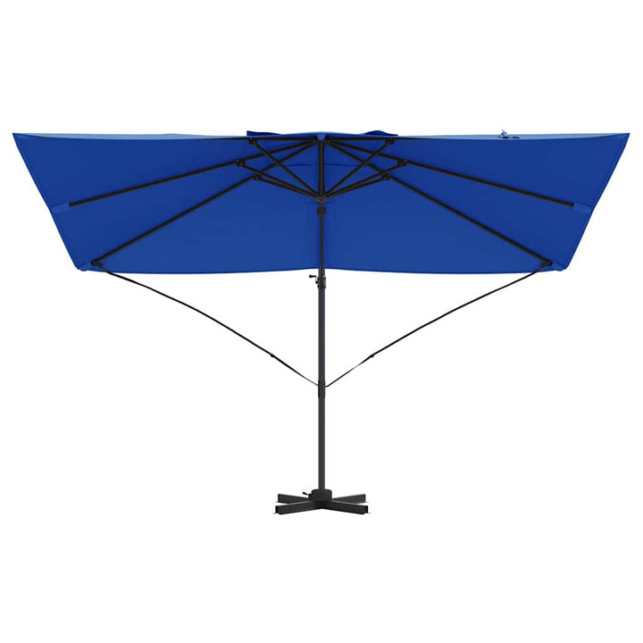 Parasol 351 x 250 x 260 cm Polyester og Aluminium Azurblå