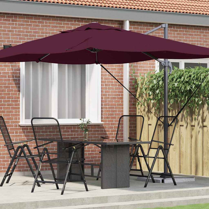 Parasol Bordeaux Rød 351 x 250 x 260 cm Polyester og Aluminium