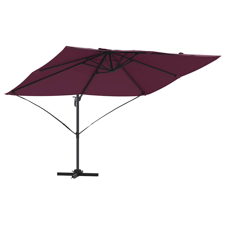 Parasol Bordeaux Rød 351 x 250 x 260 cm Polyester og Aluminium