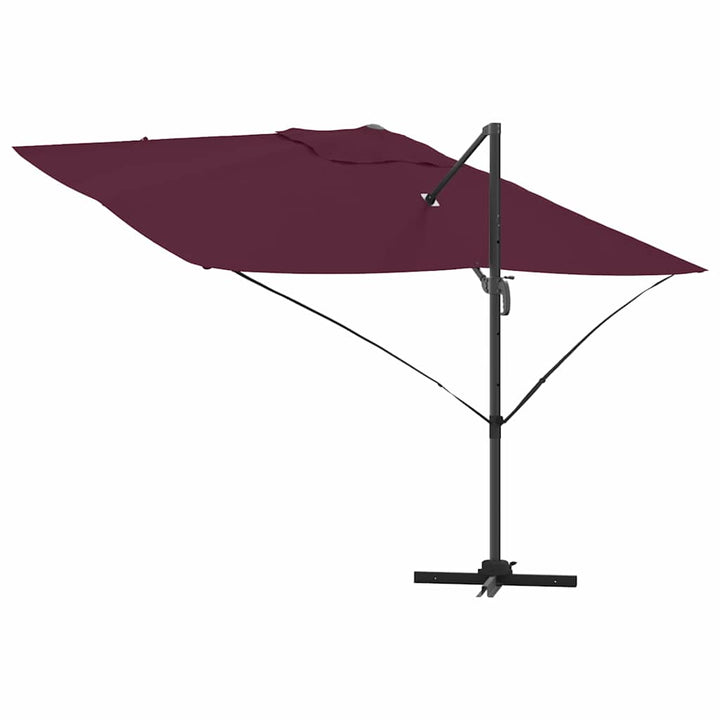 Parasol Bordeaux Rød 351 x 250 x 260 cm Polyester og Aluminium