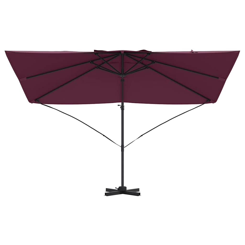 Parasol Bordeaux Rød 351 x 250 x 260 cm Polyester og Aluminium