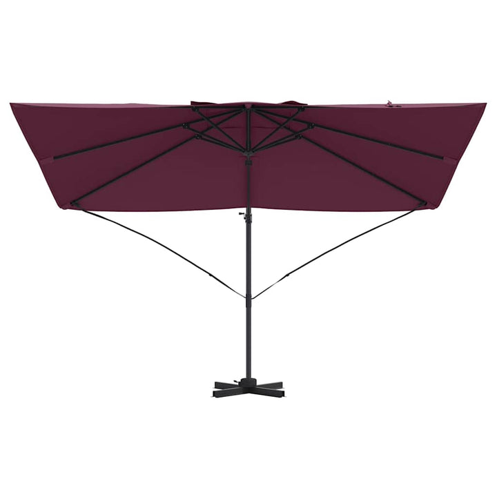 Parasol Bordeaux Rød 351 x 250 x 260 cm Polyester og Aluminium