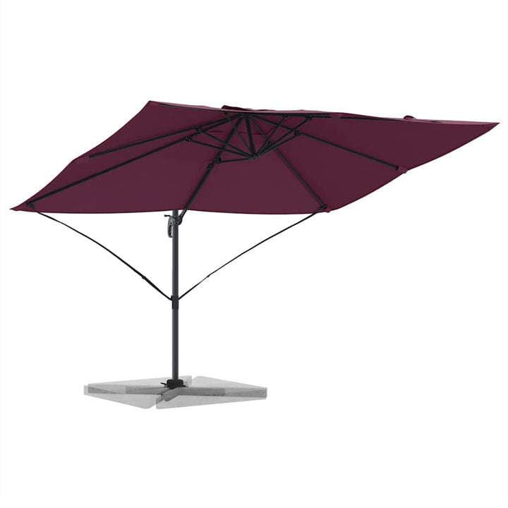 Parasol Bordeaux Rød 351 x 250 x 260 cm Polyester og Aluminium