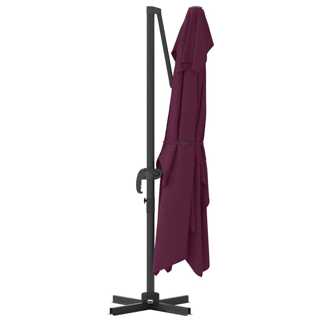Parasol Bordeaux Rød 351 x 250 x 260 cm Polyester og Aluminium