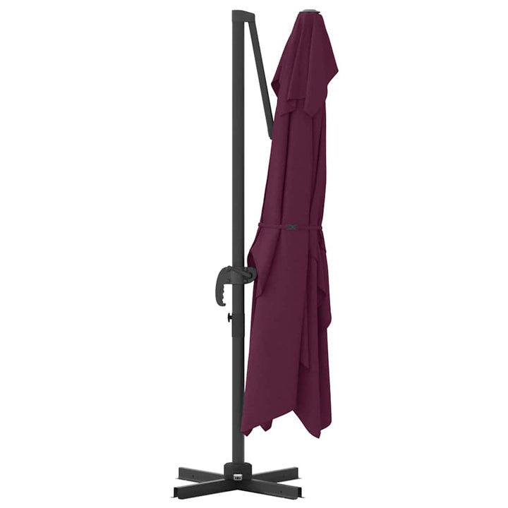 Parasol Bordeaux Rød 351 x 250 x 260 cm Polyester og Aluminium