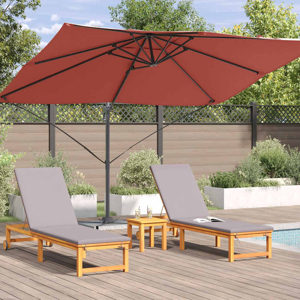 Parasol Terrakotta 351 x 250 x 260 cm Polyester og Aluminium