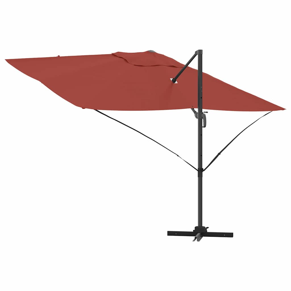Parasol Terrakotta 351 x 250 x 260 cm Polyester og Aluminium