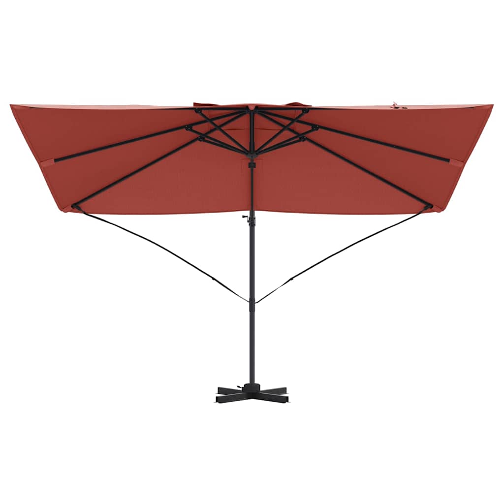 Parasol Terrakotta 351 x 250 x 260 cm Polyester og Aluminium