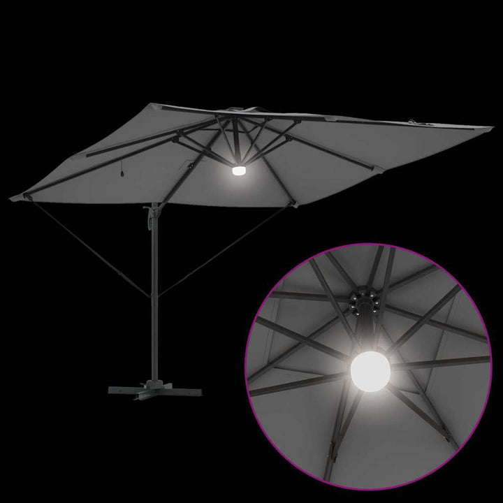 Roma Parasol Antracit 286 x 284 x 270 cm Aluminium og Polyester
