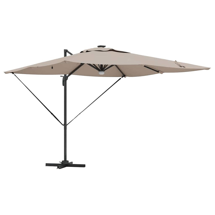 Roma Parasol Gråbrun 286 x 284 x 270 cm Aluminium og Polyester