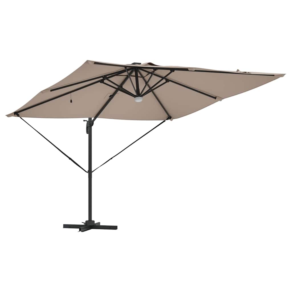 Roma Parasol Gråbrun 286 x 284 x 270 cm Aluminium og Polyester
