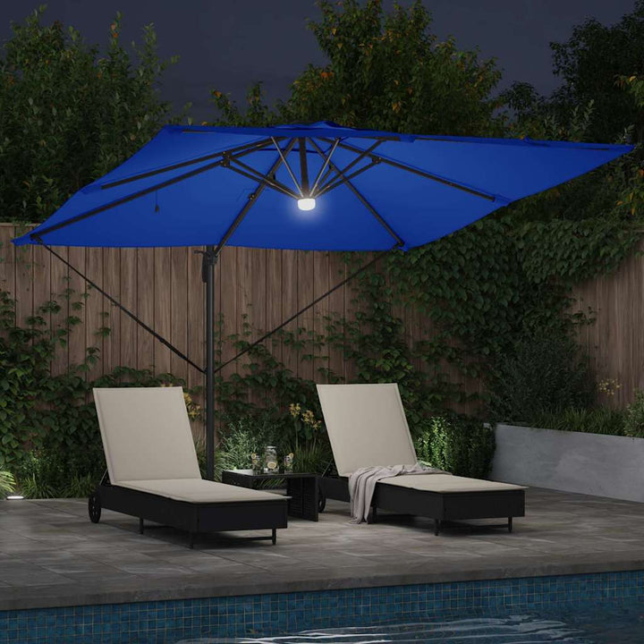 Roma Parasol Blå 286 x 284 x 270 cm Aluminium og Polyester