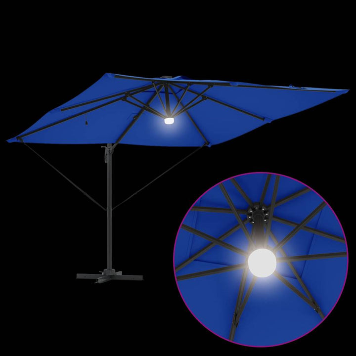 Roma Parasol Blå 286 x 284 x 270 cm Aluminium og Polyester