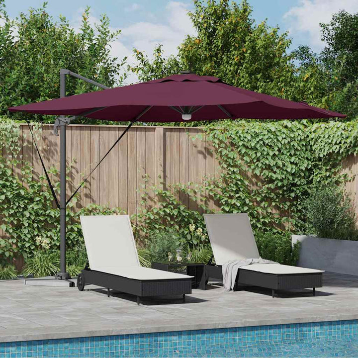 Roma Parasol Rød 286 x 284 x 270 cm Aluminium og Polyester