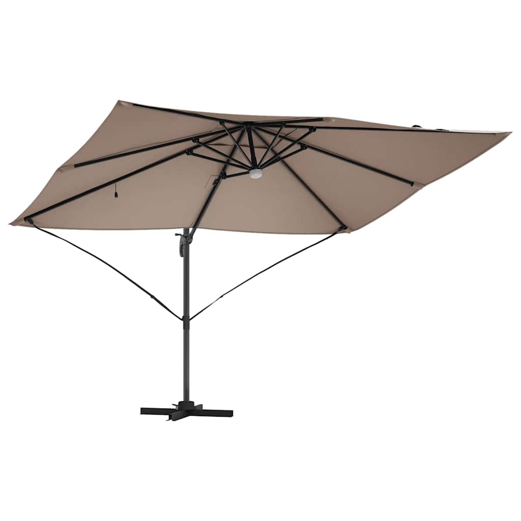 Parasol Gråbrun 351 x 250 x 253 cm Polyester og Aluminium
