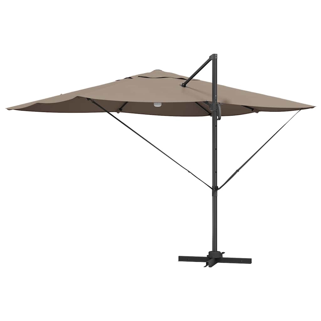 Parasol Gråbrun 351 x 250 x 253 cm Polyester og Aluminium