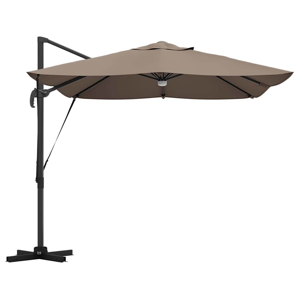 Parasol Gråbrun 351 x 250 x 253 cm Polyester og Aluminium