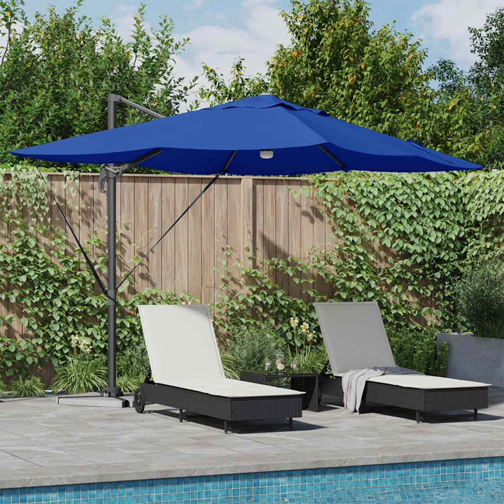 Parasol Azurblå 351 x 250 x 253 cm Polyester og Aluminium