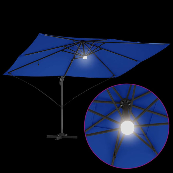 Parasol Azurblå 351 x 250 x 253 cm Polyester og Aluminium