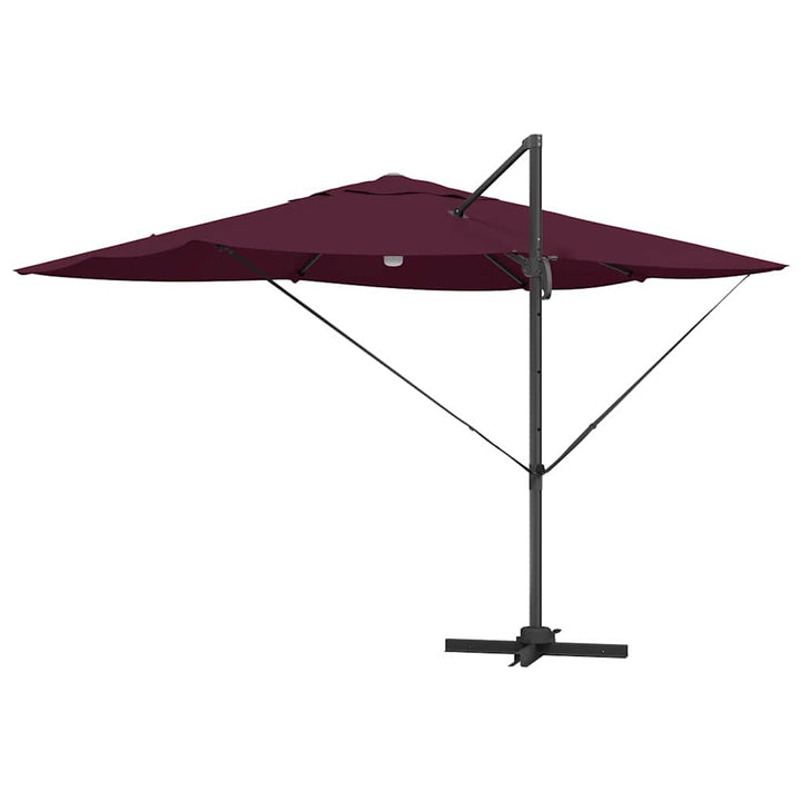 Parasol Bordeaux Rød 351 x 250 x 253 cm Polyester og Aluminium
