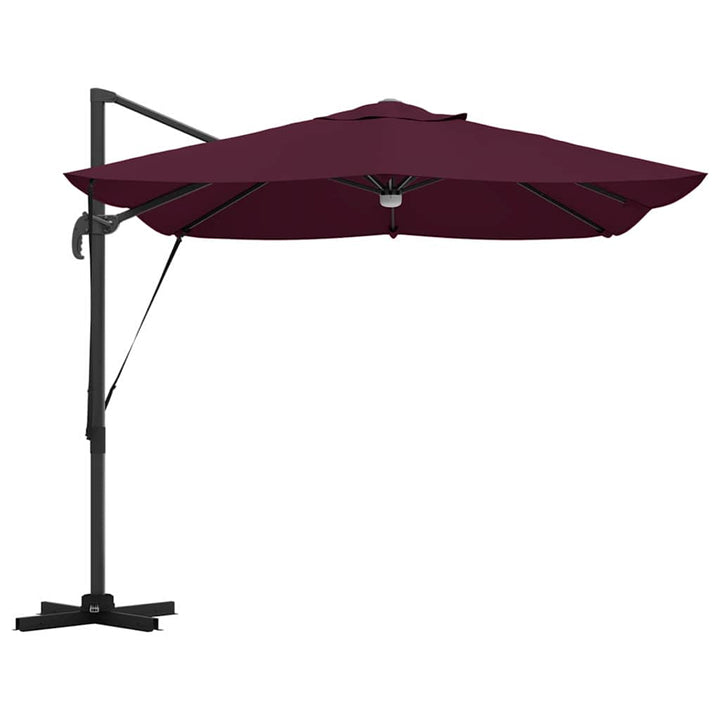 Parasol Bordeaux Rød 351 x 250 x 253 cm Polyester og Aluminium