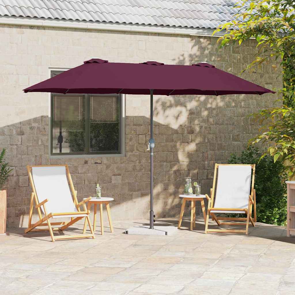 Havesol Bordeaux Rød 370 x 197 x 239 cm Polyester og Aluminium