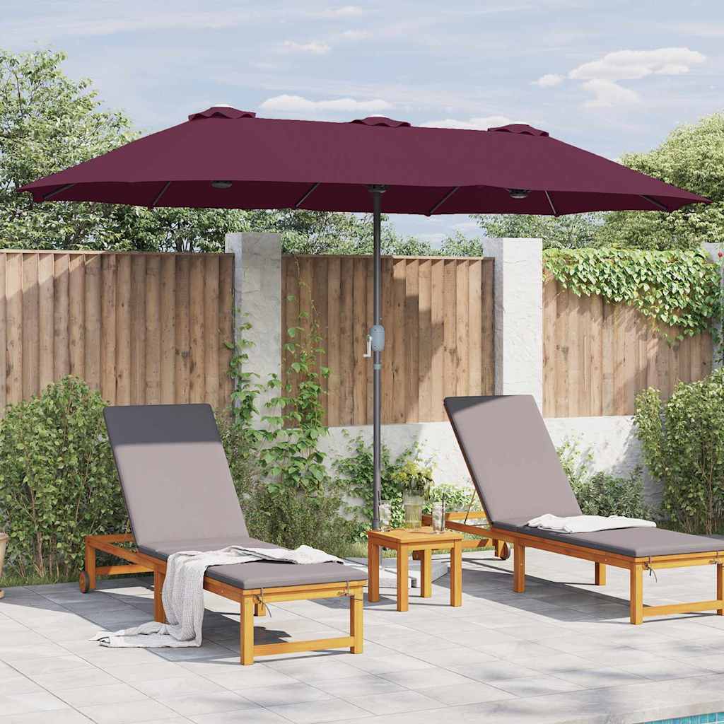 Havesol Bordeaux Rød 370 x 197 x 239 cm Polyester og Aluminium