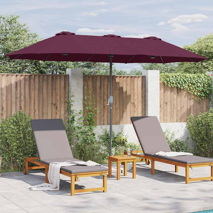 Havesol Bordeaux Rød 370 x 197 x 239 cm Polyester og Aluminium