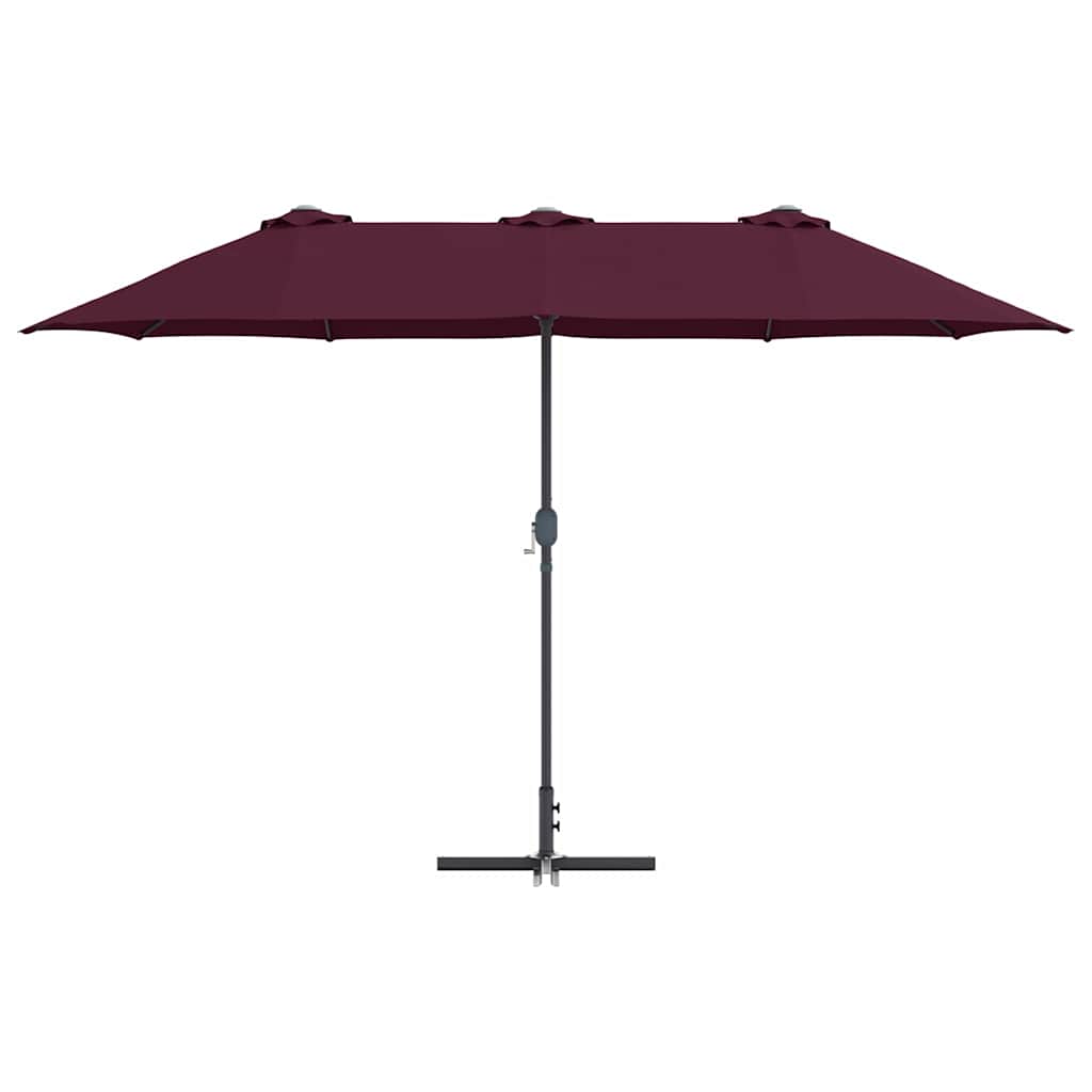 Havesol Bordeaux Rød 370 x 197 x 239 cm Polyester og Aluminium
