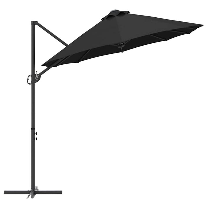 Parasol Sort 372 x 198 x 243 cm Polyester og Aluminium