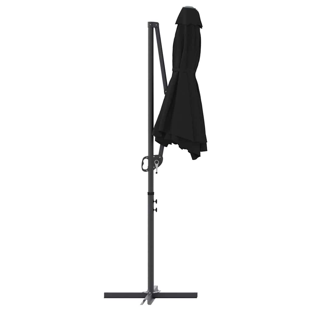 Parasol Sort 372 x 198 x 243 cm Polyester og Aluminium