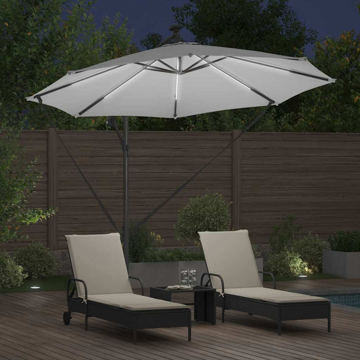 Parasol 294 x 294 x 248 cm Polyester og Aluminium Sandfarvet
