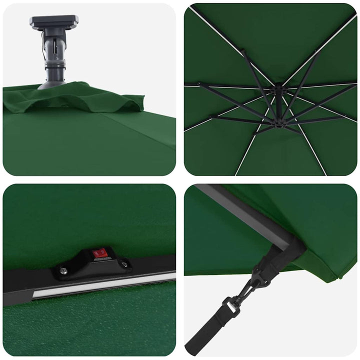 Parasol Grøn 294 x 294 x 248 cm Polyester og Aluminium