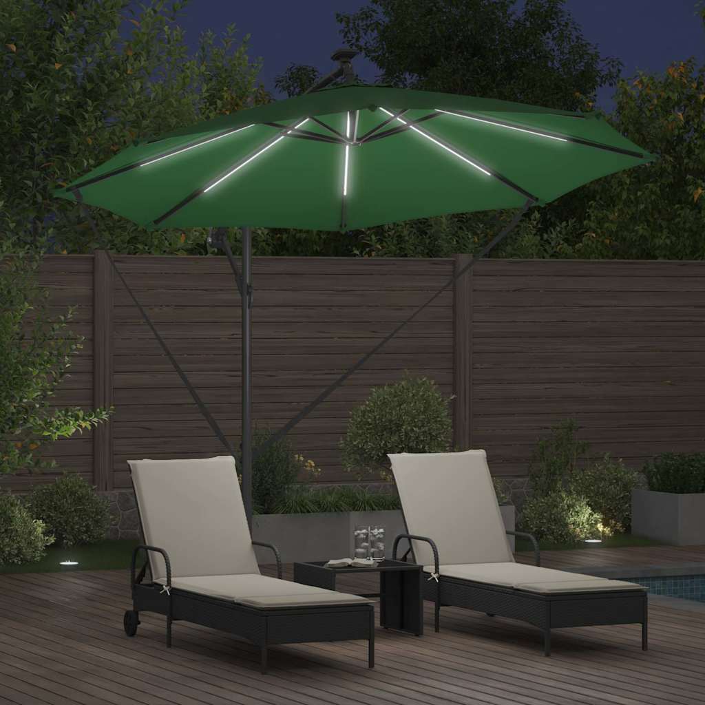 Parasol Grøn 294 x 294 x 248 cm Polyester og Aluminium