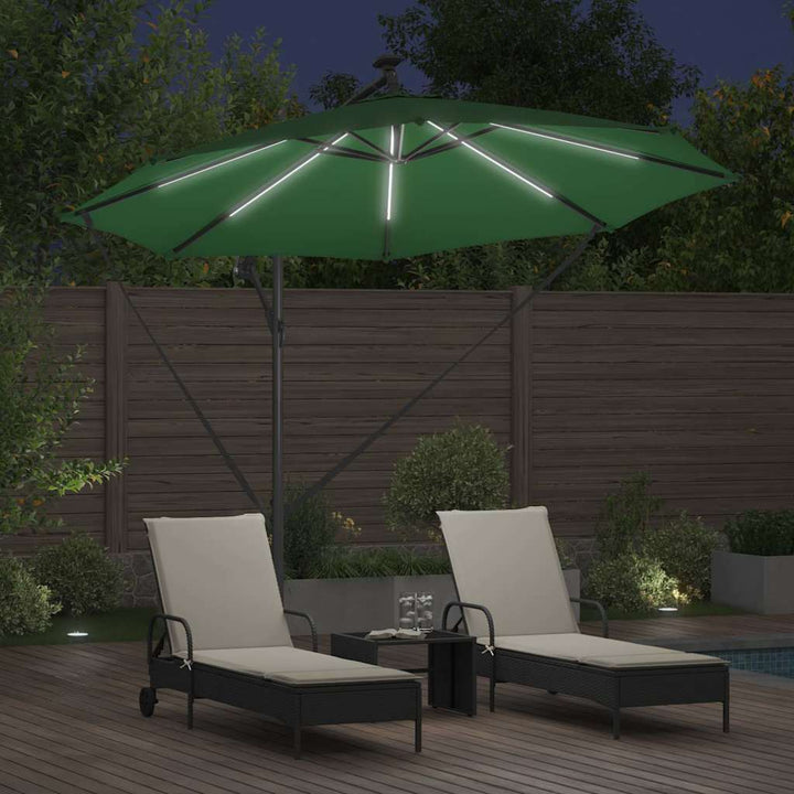 Parasol Grøn 294 x 294 x 248 cm Polyester og Aluminium