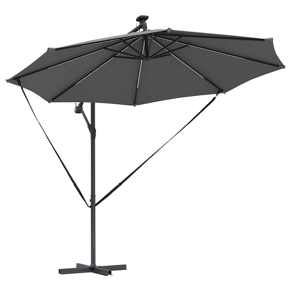 Parasol Antracit 294 x 294 x 248 cm Polyester og Aluminium