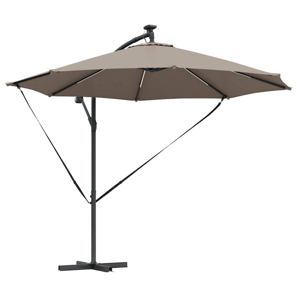 Parasol Gråbrun 294 x 294 x 248 cm Polyester og Aluminium