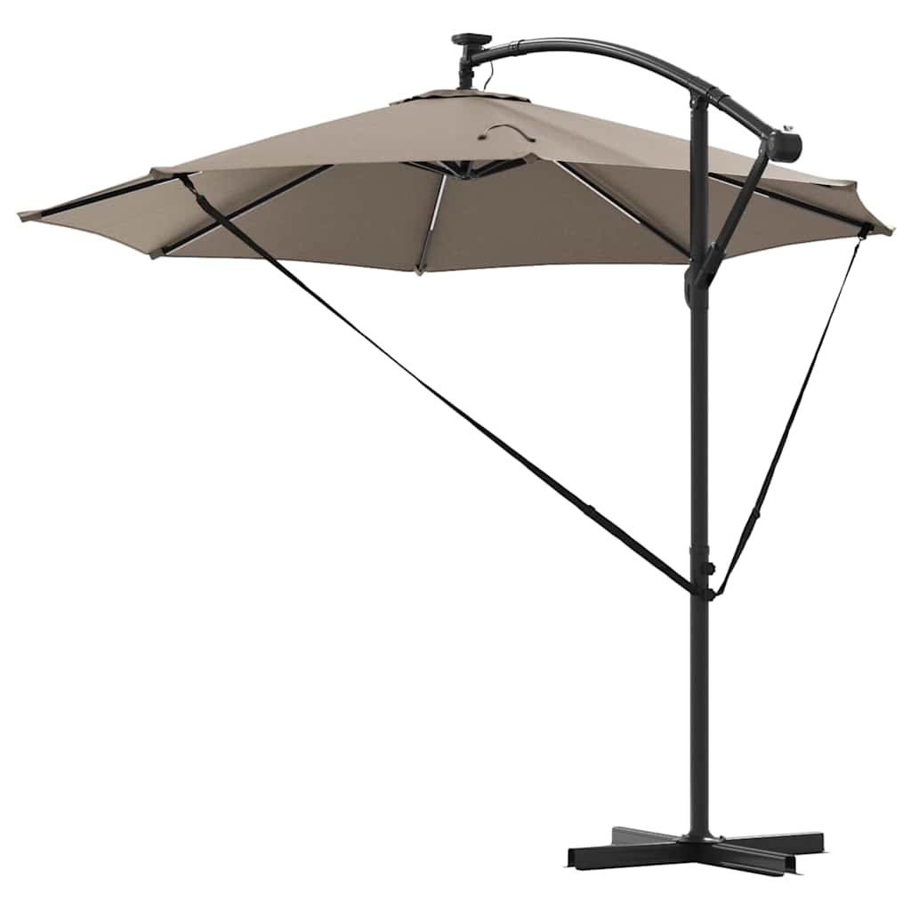 Parasol Gråbrun 294 x 294 x 248 cm Polyester og Aluminium