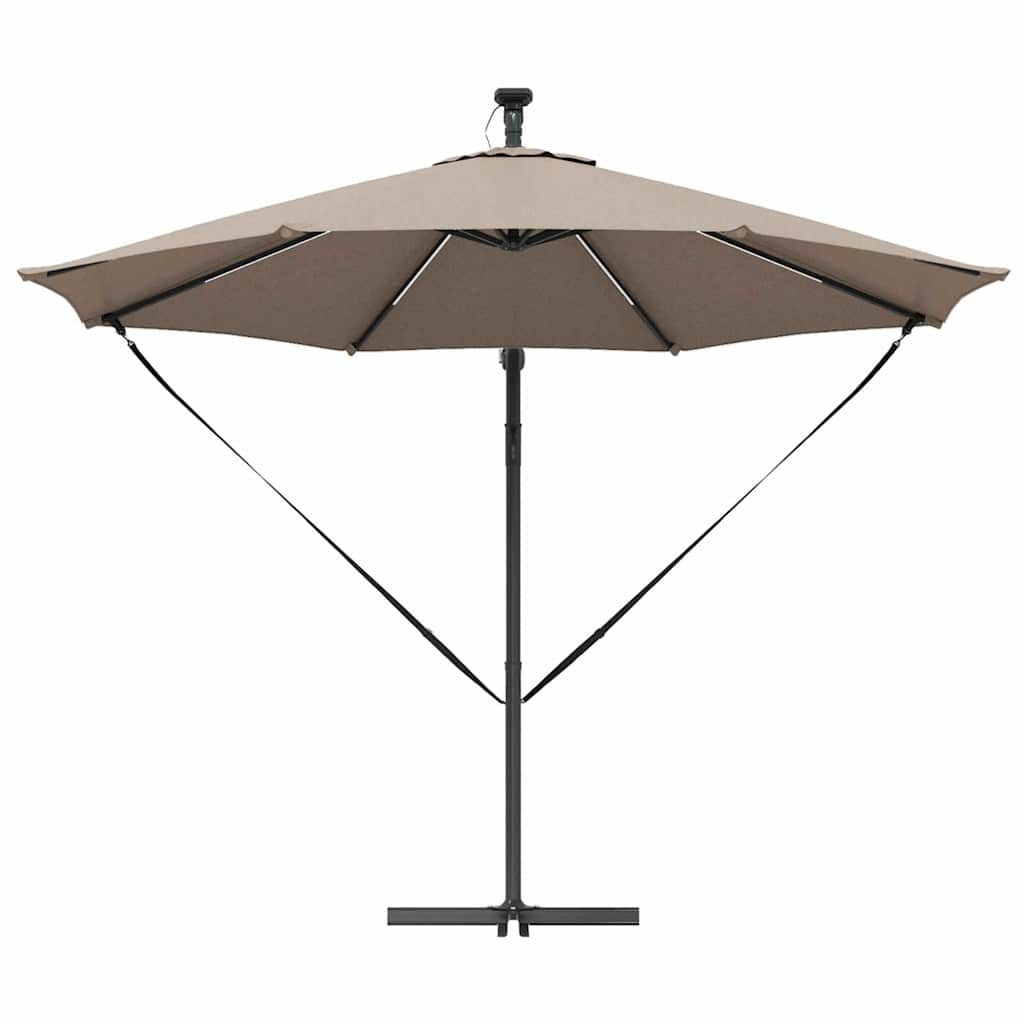 Parasol Gråbrun 294 x 294 x 248 cm Polyester og Aluminium